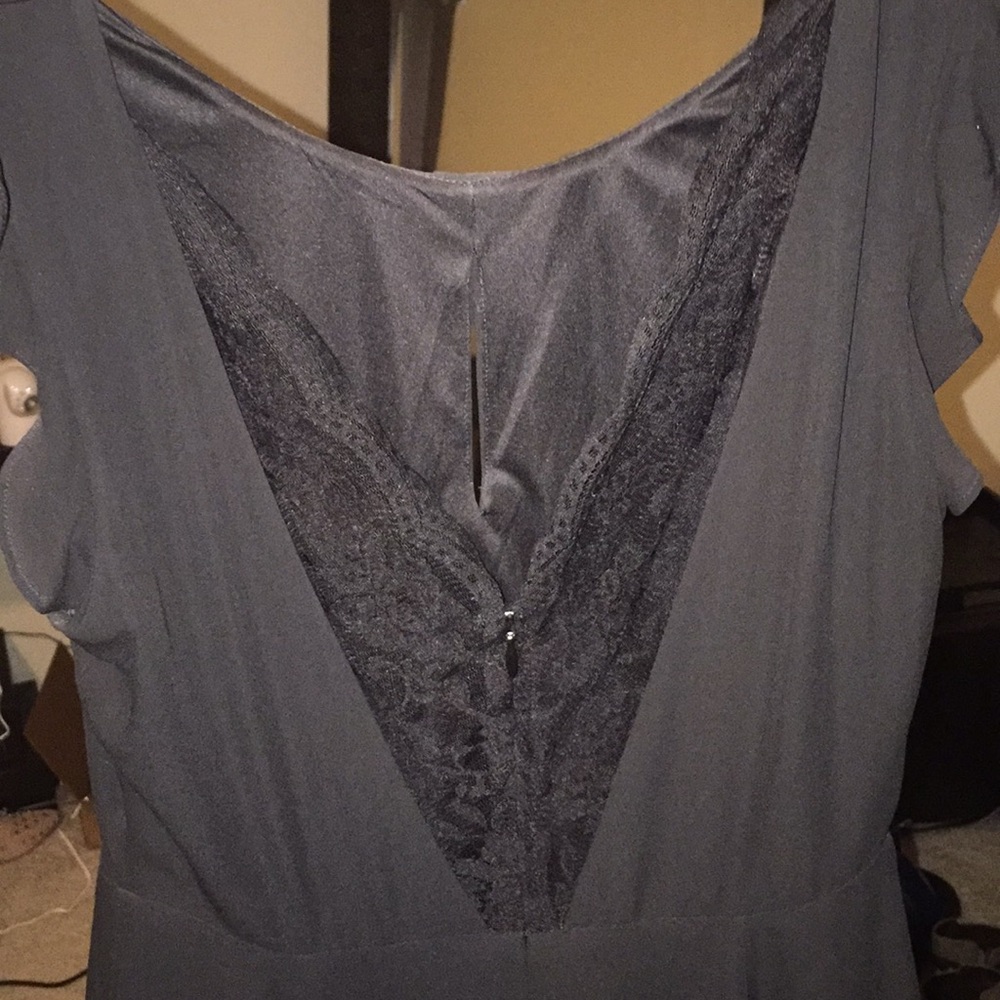 Express LBD V-cut back with lace Size S